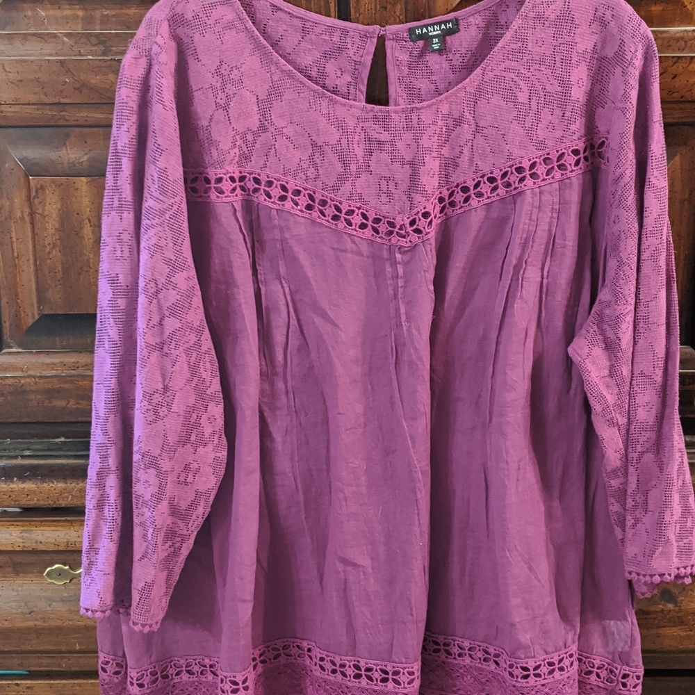 Pinkish purplish top